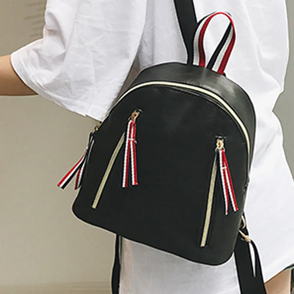

xWomenPu Leather Backpack Laser Mini Zipper Rucksack Female Travel Beach Bag Student School Bags Luxury Designer Mochila Mujer
