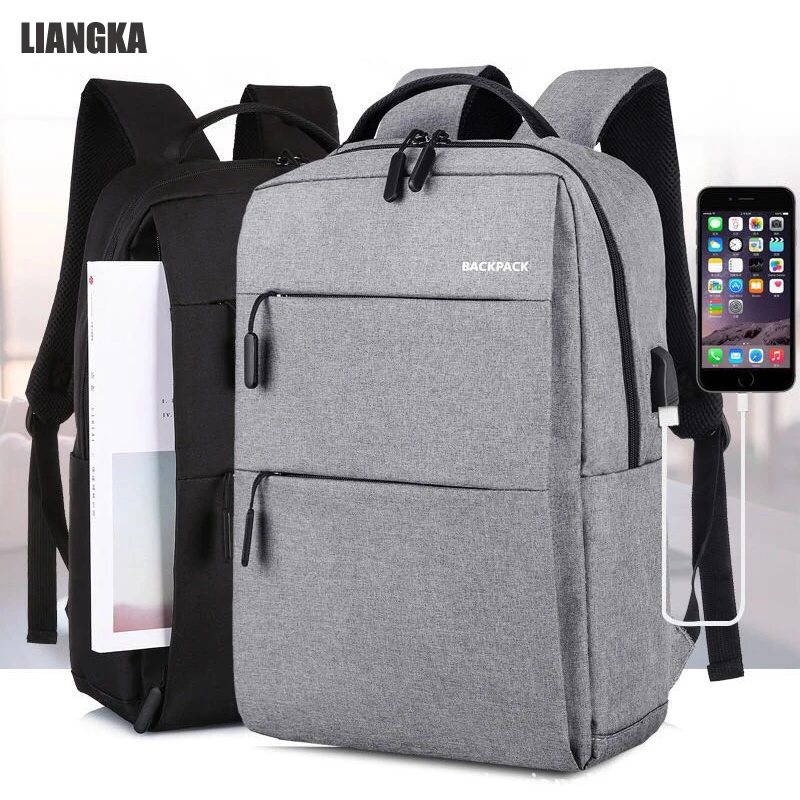 LIANGKA Retro grande cargador USB mochilas para Xiaomi portátil 6 aislamiento capas adolescentes mujeres pareja Mochila