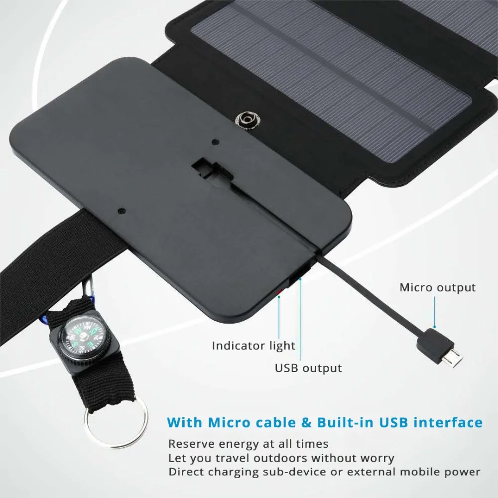 Высокое качество Sunpower складные панели солнечных батарей ячеек 5 в 10 Вт Портативная Солнечная Мобильная батарея зарядное устройство для телефона Открытый Кемпинг