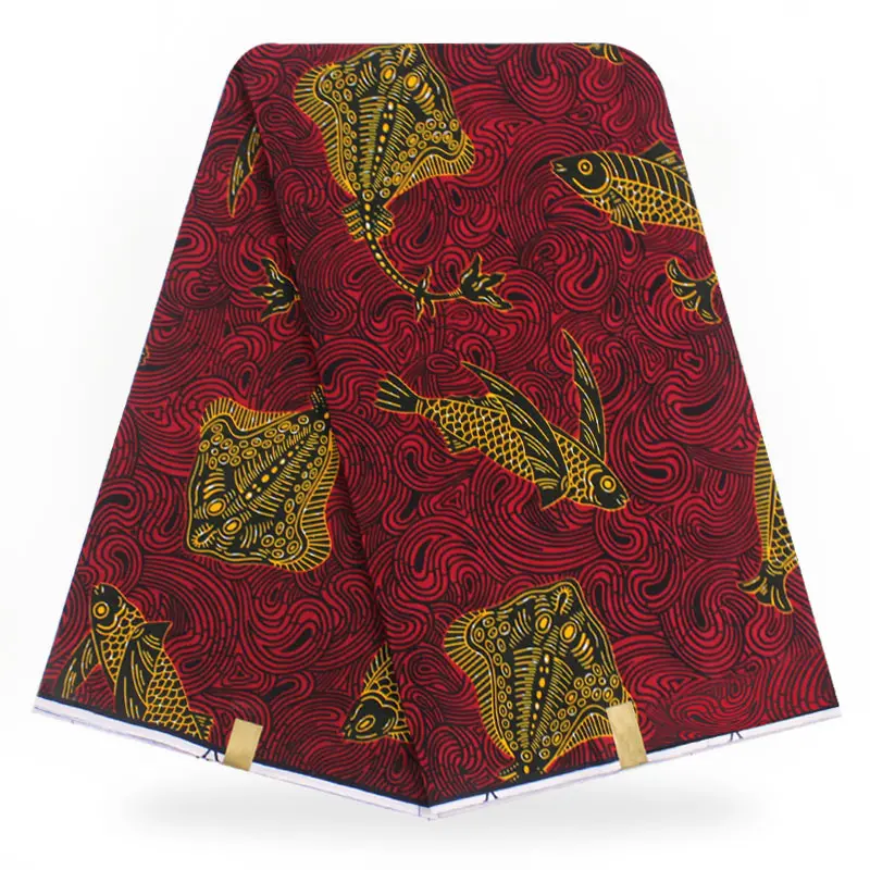 Горячая распродажа! Рыба Печать воск ткань настоящий хлопок голландский воск хлопок 6 ярдов/шт хлопок высокого качества H180503