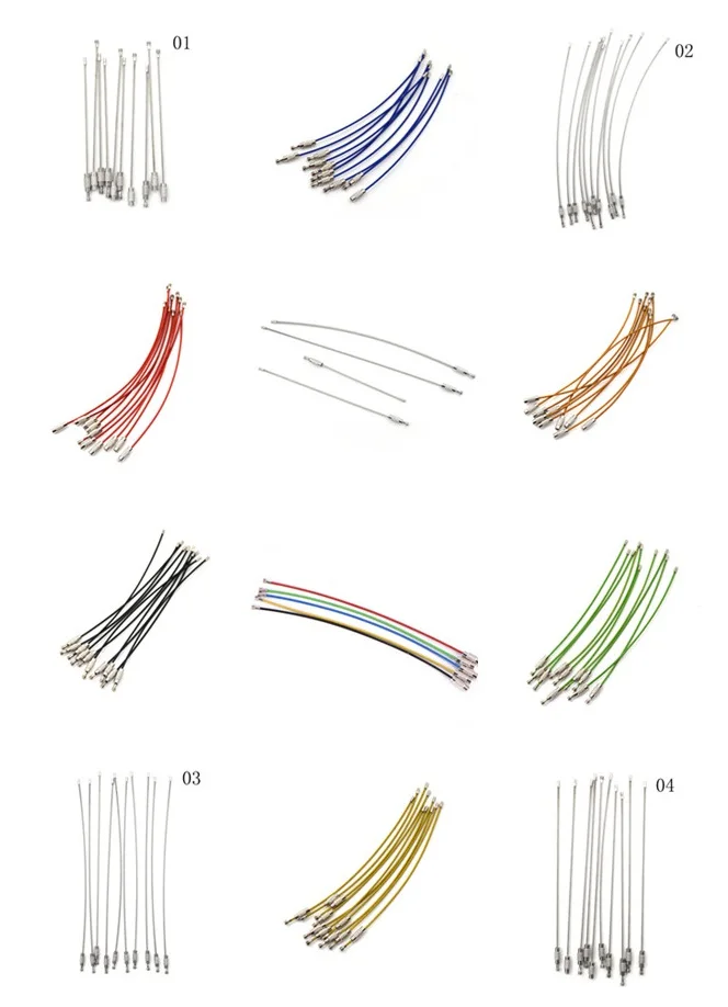 5/10pcs Stainless Steel Wire Keychain Screw Locking Cable Rope Key Holder Keyring Cable Outdoor Key Chain Rings