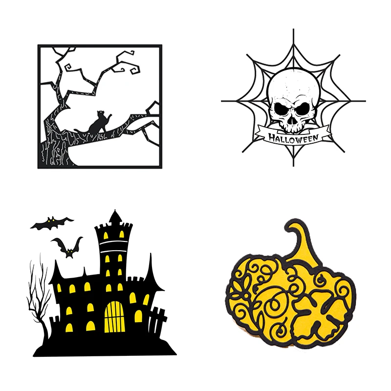 

JC Metal Cutting Dies for Scrapbooking 2019 Halloween Theme Craft DIY Album Embossing Folder Stencils Maker Photo Template Decor