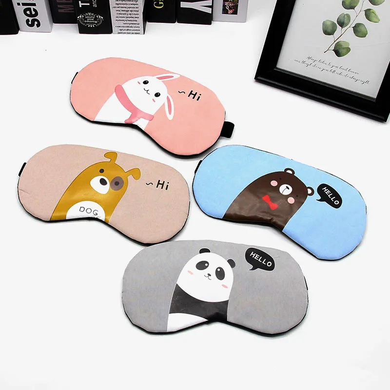 

Cute Cotton Cartoon Eye Cover Sleeping Mask Funny Anime Eyepatch Sleep Mask Travel Relax Eye Band Sleeping Aid Kids Blindfolds