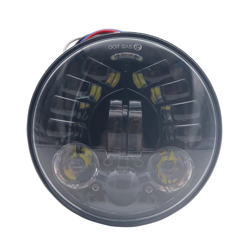 5-3/4" Round Headlamp for Dyna Sportster 1200 883 Left Right Turn Signal Light 5.75 Inch Projector LED Headlight 5.75inch