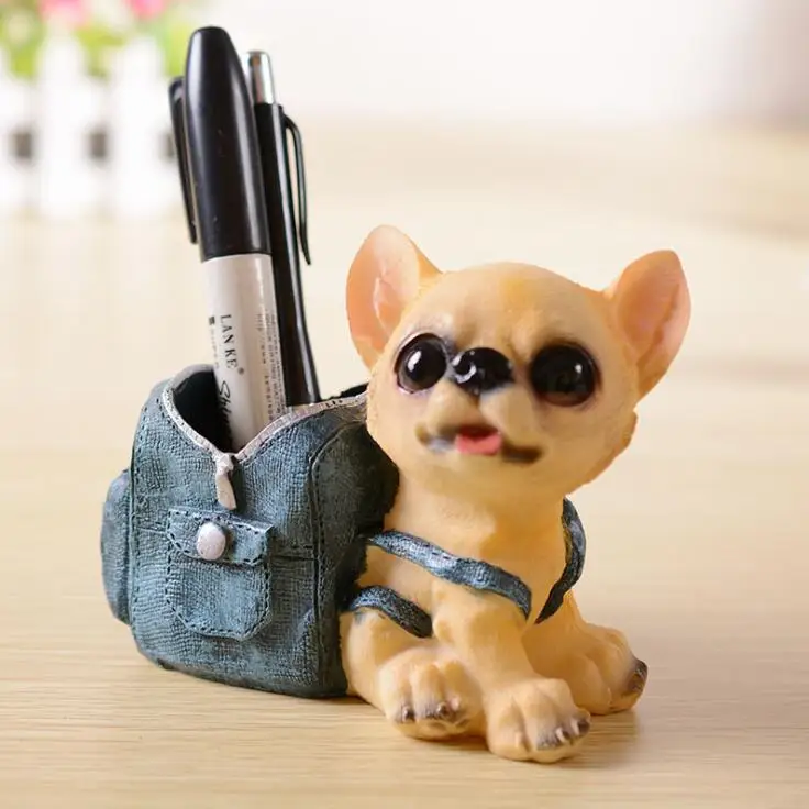 

Mini Dog Cowboy Pencil Holder Stand For Pens Container Desk Accessories Stationery Chancery Papelaria Office Tools DD1751