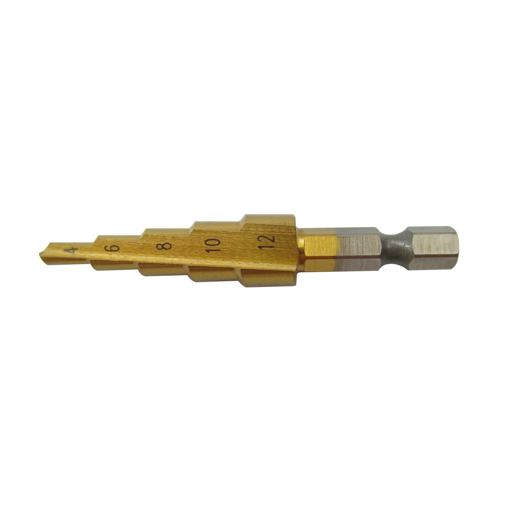 HSS Steel Titanium Step Drill Bit Set 3-12mm 4-12mm 4-20mm Step Cone Cutt Tools Metal Drilling Power Tool for Woodworking Wood HSS Steel Titanium Step Drill Bit Set 3-12mm 4-12mm 4-20mm Step Cone Cutt Tools Metal Drilling Power Tool for Woodworking Wood