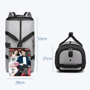 Image 5 - OZUKO Multifunction Large Capacity Men Travel Bag Waterproof Duffle Bag for Trip Suit Storage Hand Luggage Bags with Shoe Pouch
