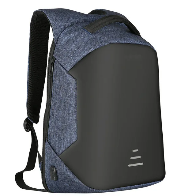 VENIWAY XD Противоугонный Дизайн Мужской 15 'рюкзак для ноутбука Внешний USB школьный рюкзак сумка большая емкость городской водонепроницаемый Mochila - Цвет: Blue