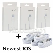Зарядное устройство наборы аксессуаров для телефонов 200 комплекты с розничной упаковкой коробки IOS10 1 м 8pin данные кабели синхронизации для iPhone5 6 7 8 Pin USB кабель ios11