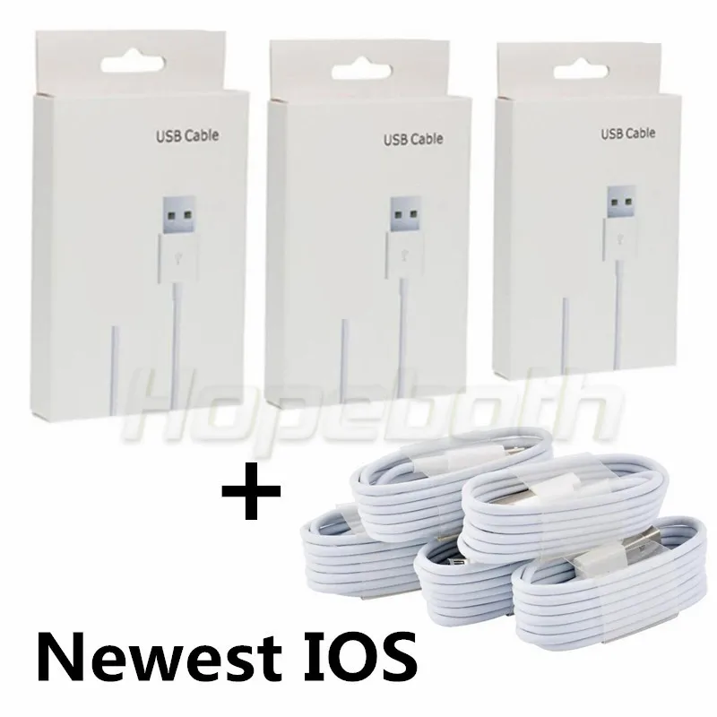 

Charger accessory bundles 200sets With retail package box IOS10 1M 8pin Data Sync Cables For iPhone5 6 7 8 Pin USB Cable ios11