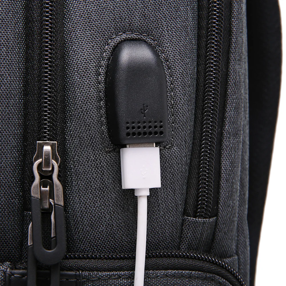 Рюкзак с защитой от краж с зарядка через usb Противоугонный замок с паролем Рюкзак съемная многоцелевой Для мужчин женских сумок