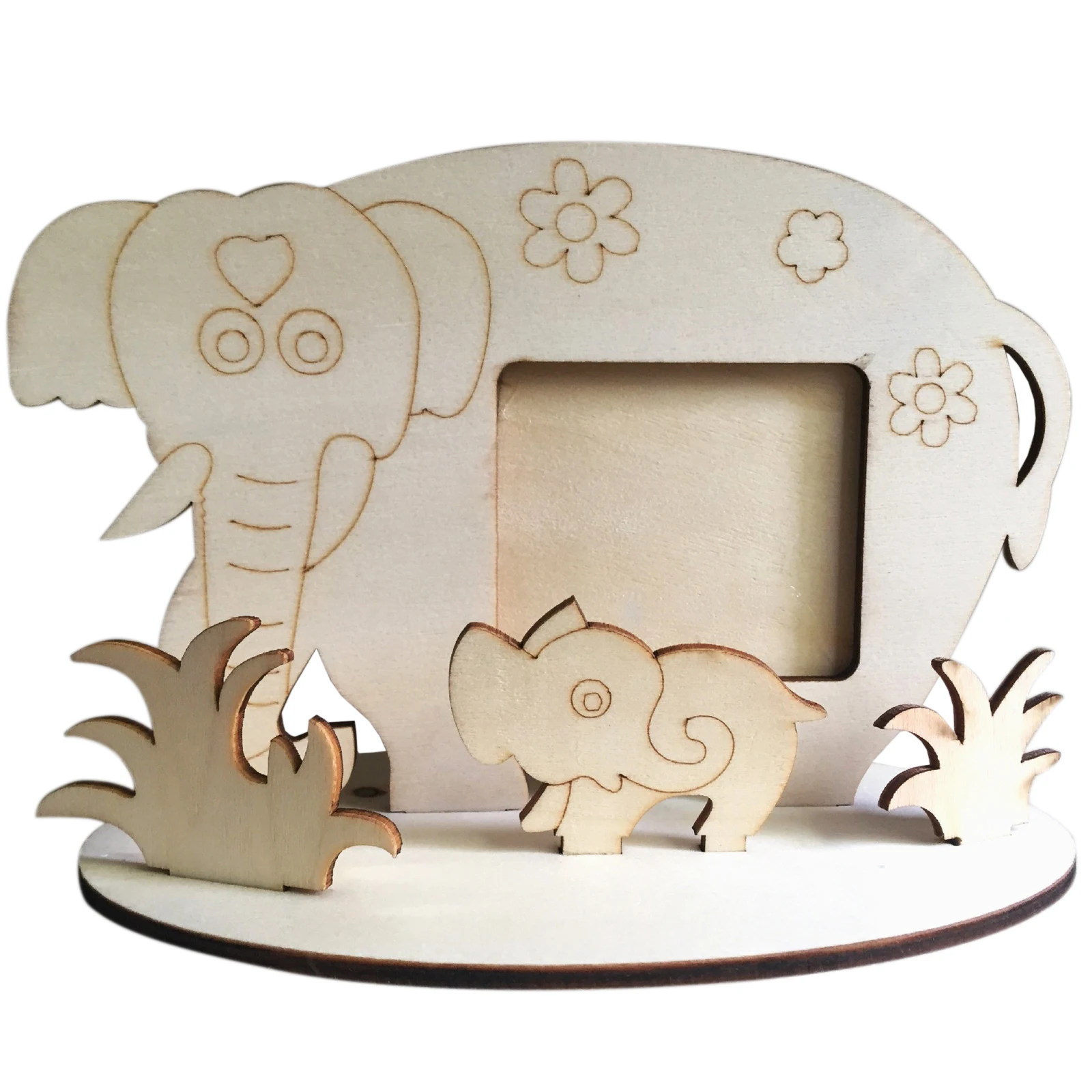 DIY деревянные, с животными из мультиков фоторамка пчела Жираф картина рамка украшение, арт-поделка для дома ребенок душ день рождения поставка