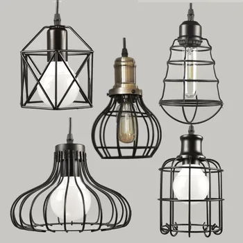 

Retro indoor lighting Vintage pendant light LED blub iron metal lampshade warehouse style decoration light fixture AC110-265V