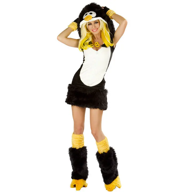 

Adult Deluxe Penguin Costumes For Women Halloween Animal Fantasy Fancy Dress
