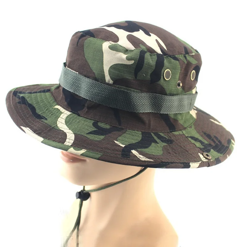 woodland camo bucket hat