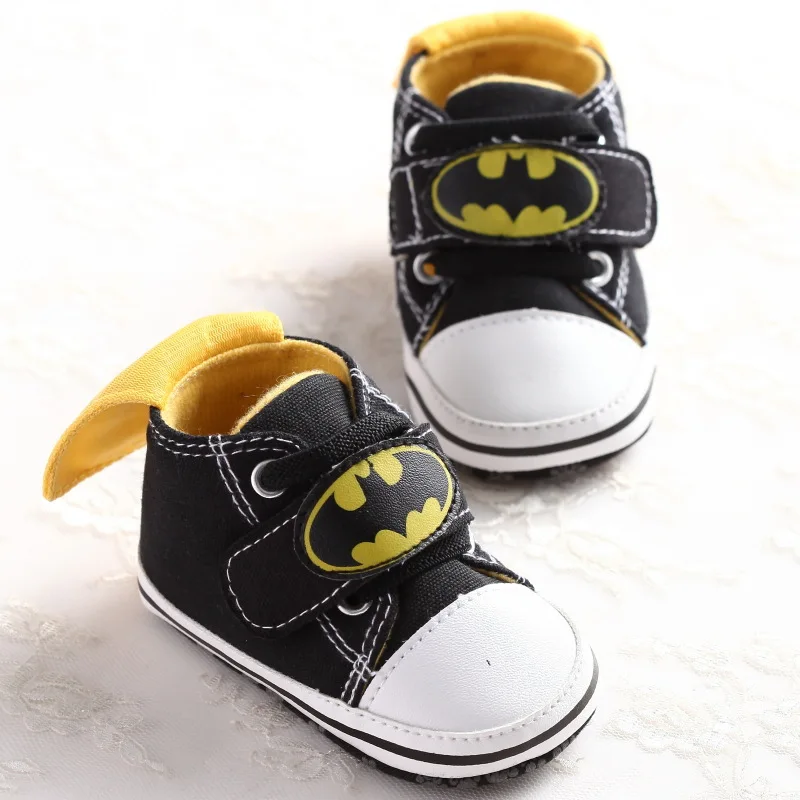 

2017 New Fashion Cute Cartoon Batman Spring Autumn Infant Toddler Crib Babe Boy First Walkers Newborn Kids Shoes DS9