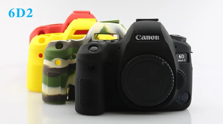 Симпатичный мягкий чехол из силикона и резины легкий DSLR Камера видео сумка для CANON 5D3 5D4 6D 6D2 80D 650D 700D 1300D 1500D 77D 800D
