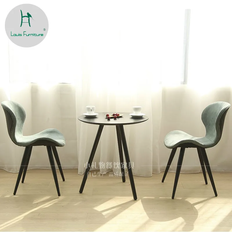 

Louis Fashion Nordic Cafe Milk Tea Shop Chair Modern Simple Personality Art Negotiations Combination Creative Table