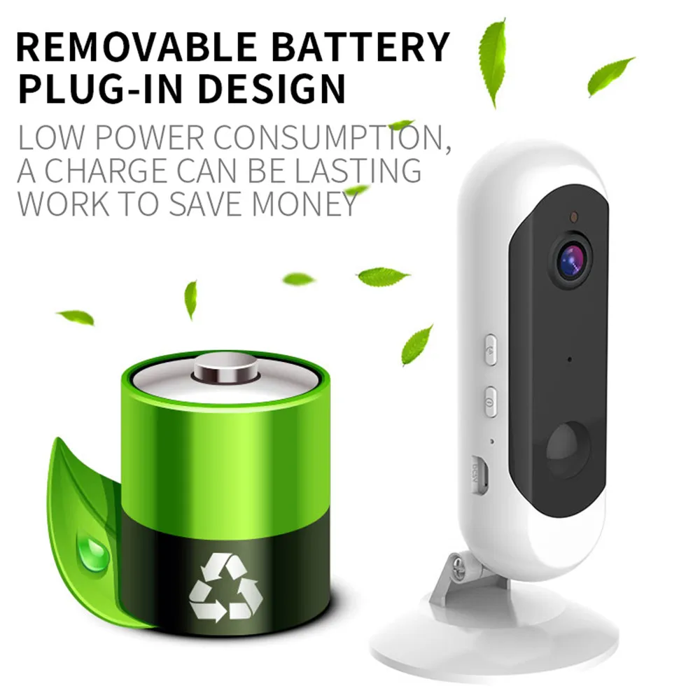 

1080P/720P WIFI Battery Camera Home Camera Battery Wireless IP Camera Night Vision 360 Angle Video Camera View Baby Monitor