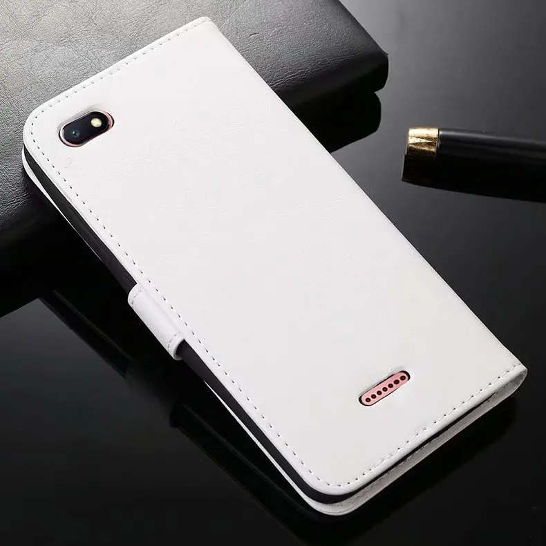 Искусственная кожа флип чехол-бумажник чехол для делового телефона чехол для Xiaomi Redm 7 6 5 4 note 3 4 5 7 K20 - Цвет: Белый