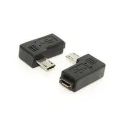 100 шт./лот 9 мм Длинный разъем 90 градусов влево под углом Micro USB 2.0 5Pin мужчин и женщин М до f расширение адаптер, fedex