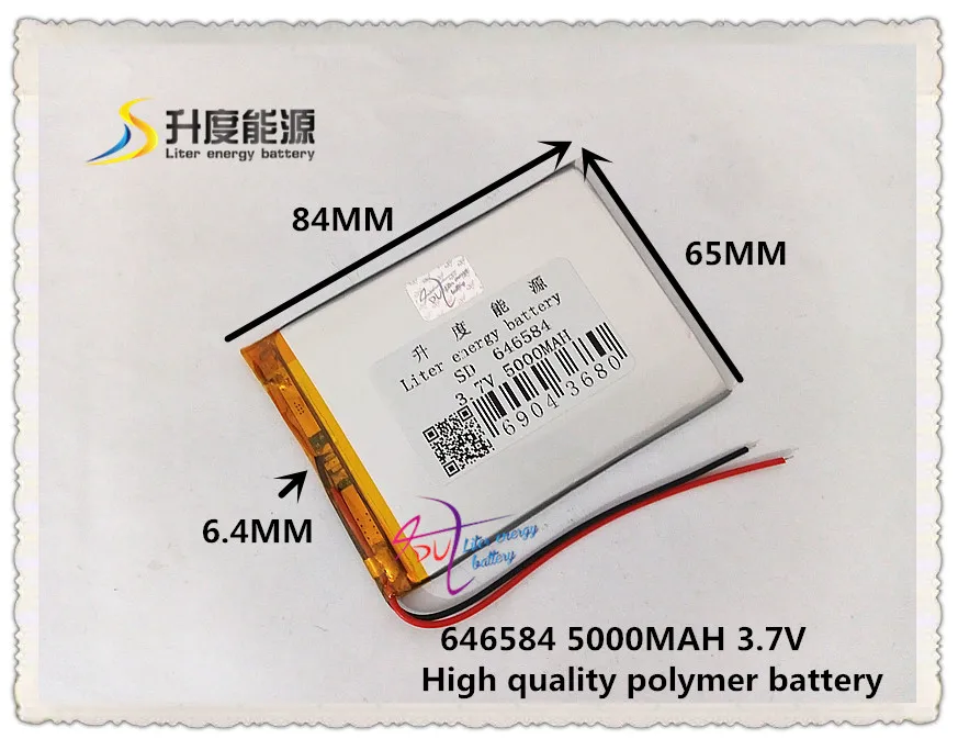 

3.7V 5000mAH 646584 Polymer lithium ion / Li-ion battery for tablet pc cell phone POWER BANK