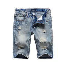 Summer Blue Color Denim Shorts Fashion Designer Short Ripped Jeans Men Dsel Brand Destroyed Mens Jeans Shorts Size 29-38!1001 Summer Blue Color Denim Shorts Fashion Designer Short Ripped Jeans Men Dsel Brand Destroyed Mens Jeans Shorts Size 29-38!1001