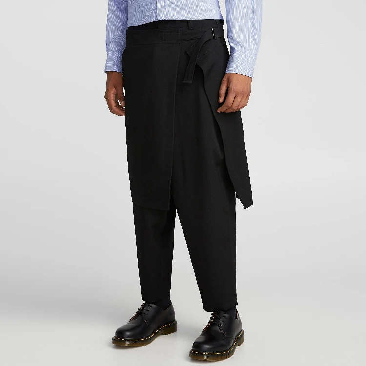 

27-44 2017 NEW Men's clothing GD Hair Stylist fashion loose Samurai pants stitching irregular plus size singer costumes