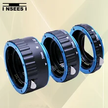 Синий Металл Маунт Автофокус AF Макрос Удлинитель Кольцо Для Kenko Canon EF-S Объектив 100D T5i T4i T3i T2i 550D 600D 60D 70D 6D 7D
