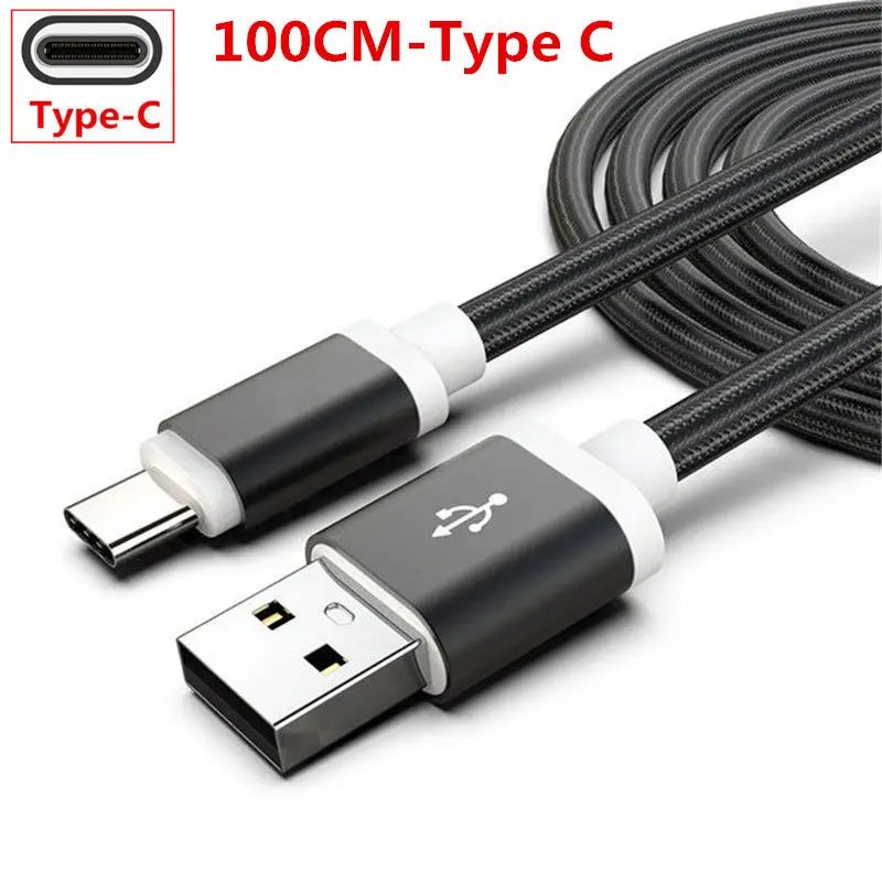 Кабель USB C для samsung S10 S8 S9 huawei P30 Xiaomi mi 9 SE 8 Red mi Note 7 QC 3,0 зарядное устройство для sony 10 LG V40 htc U12 U11 Plus - Тип штекера: 1M Black Type C