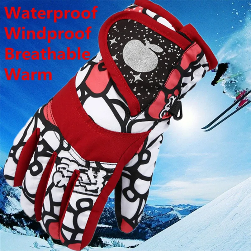 Зимние теплые лыжные перчатки для сноубординга для мужчин и женщин, снежные рукавицы, водонепроницаемые, лыжные, снегоходы, ручная работа