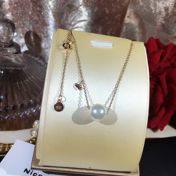 

Sweet Designer Crown 925 Sterling Silver Necklace For Girls Trendy Tail Necklace High Quality Women Pearl Pendant