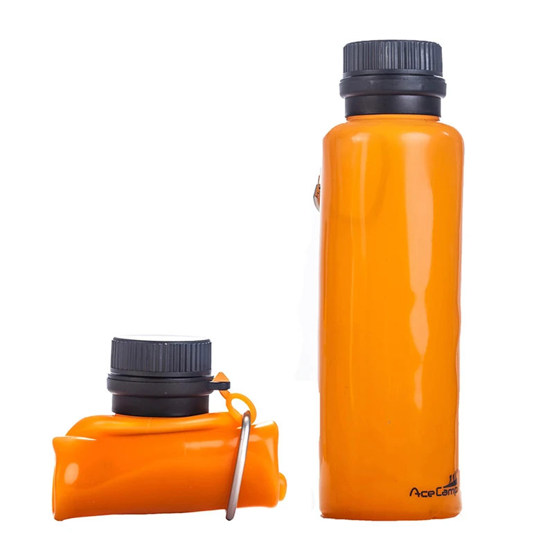 AceCamp Squeeze Bottle силикагель Силиконовый складной Мягкая шайба окружающей среды без ФМК без запаха прочный портативный - Цвет: 550ml 18fl.oz