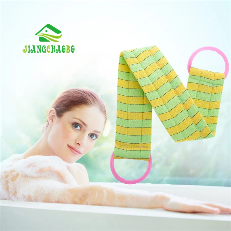 JiangChaoBo длинное банное полотенце с полосками на спине, банное полотенце с потертостями на спине