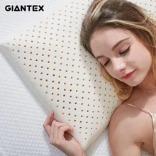 GIANTEX 60x40cm Natural Latex Pillow Sleeping Bedding Cervical Massage Pillow Health Neck Bonded Head Care Memory Pillow U1177