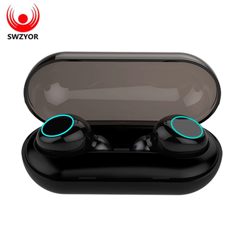 

SWZYOR KD-66 TWS Bluetooth Earphone V5.0 Touch Control Hifi Stereo Wireless Microphone for Phone With Charger Charging Box Mini