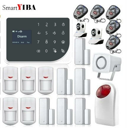 SmartYIBA WIFI GSM Wired Home Burglar Security Alarm System Wireless Siren APP Control SMS Alert Panel Video IP Camera SmartYIBA WIFI GSM Wired Home Burglar Security Alarm System Wireless Siren APP Control SMS Alert Panel Video IP Camera