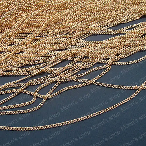 

Wholesale Width 1.5mm Gold color Iron Extended Twisted Chains Accessories 5 Meter (JM2717)