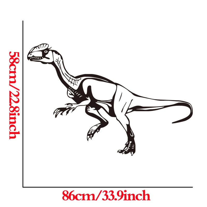 Наклейка на стену «динозавр» динозавр Скелет дикие животные Fossil Фреска дизайн комнаты узор мальчик спальня детские комнаты животные съемные наклейки - Цвет: Black