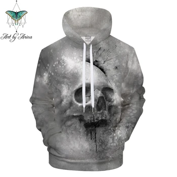 

ArtScan BW by Aeina Art 3D Prints Hoodies Skull Hoodie Sweatshirts 2018 Brand Men Clothing Unisex Streetwear Drop Ship ZOOTOP BE