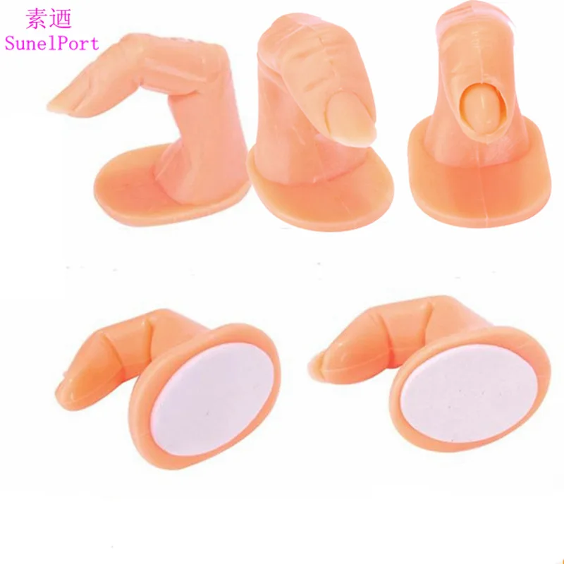 

Wholesale 5pcs Useful Plastic Fake Fingers Model Practice Training Nail Art False Nails Glue Acrylic Tips Display Tool