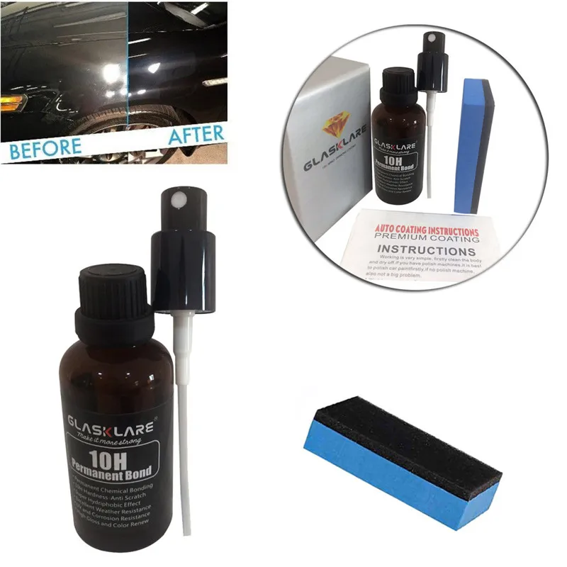 

CARPRIE Car Care & Cleaning Car 10H 50ML Oxidation Liquid Ceramic Coat Hydrophobic Glass Coating Spray Set je10