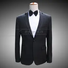 2017 new arrival slim men suit set with pants mens suits wedding groom formal dress mens 3 piece black suit + pant + tie 4XL