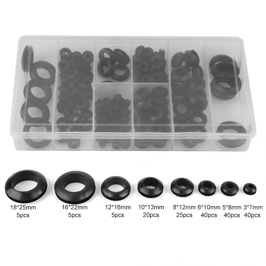 Pack of 10 Rubber Wiring Grommets 6mm