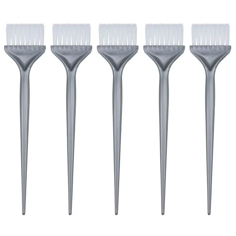 

5 Pack Hair Dye Coloring Brushes Hair Coloring Dyeing Kit Handle Salon Hair Bleach Tinting DIY Tool, Silver Grey