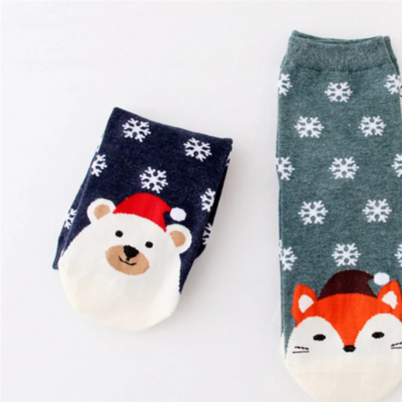 Cotton Spring Winter Autumn Girls Boys Kids Socks Children Striped Terry Snowflake Christmas Socks