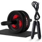 <+> 2 в 1 Ab Roller & Скакалка без шума Брюшное колесо Ab Roller с ковриком для фитнеса ✔