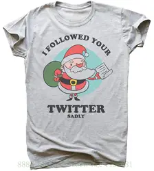 Я за вас к сожалению Веселый Санта с плохие новости Для мужчин футболка Pour Hommes футболка для Для мужчин топы с круглым вырезом мужской