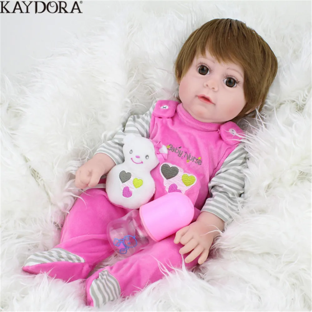

KAYDORA Baby Dolls Reborn 43 cm Girls Toys Gift For Kids With Plush Toy Real Silicon Baby Dolls Playmate Bathable Reborn