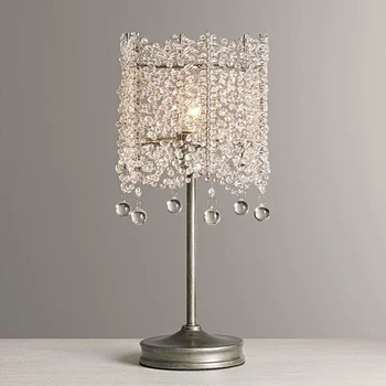 

high quality vintage table lamp crystal table lights AC110V 220v lustre cristal home lighting